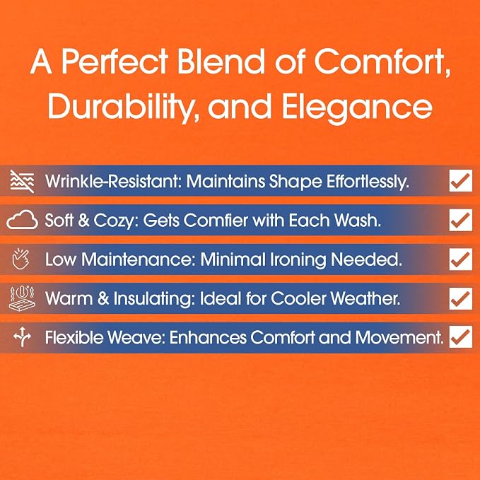 Pico Textiles 8 Yards Bolt Orange Poly Cotton Twill Fabric - 65% Polyester 35% Cotton - 60" Wide - Sold by The Yard - for Pants, Jackets, Skirts, Upholstery, & Work Uniforms