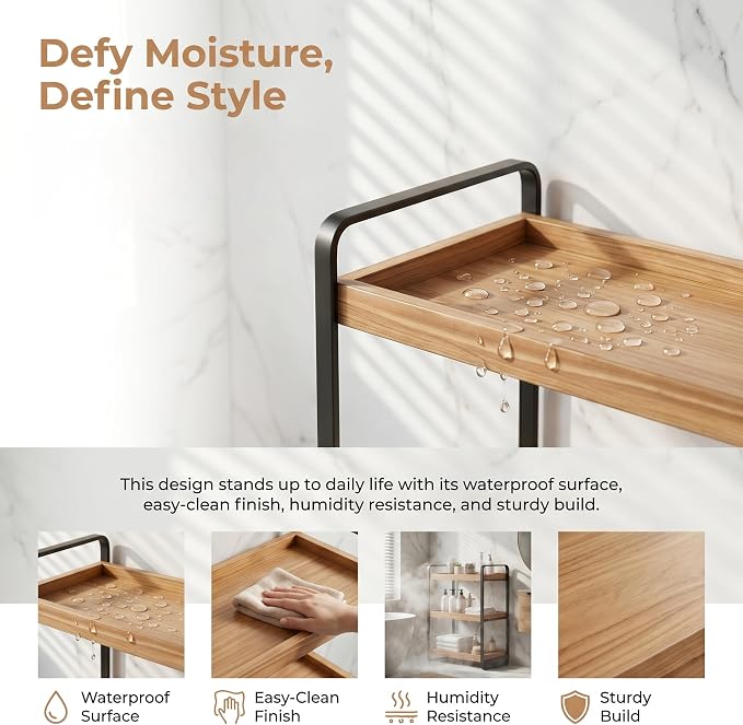 LEMIKKLE Bathroom Counter Organizer with Basket, Bathroom Organizers and Storage,Skincare Organizers for Vanity,Storage Organizers for Bathroom, Kitchen, Dresser (3-Layer)