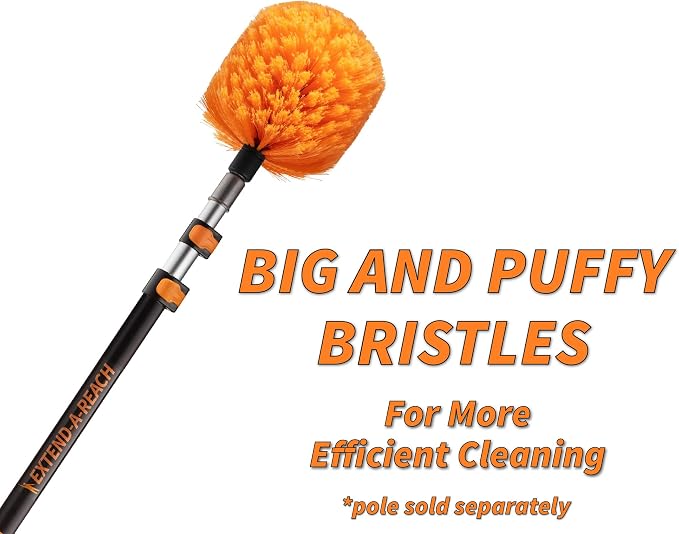 18-48״ Cobweb Duster with Extension Pole Outdoor & Indoor | Cobweb Brush and Spider Web Remover for Outside & Inside Use // Spider Brush with Lightweight & Sturdy Telescopic Pole
