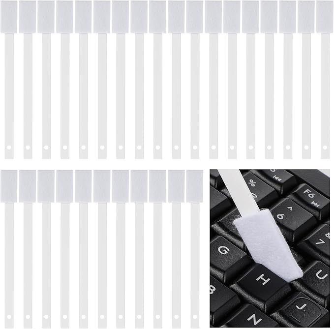 Tucnoeu 50Pcs Disposable Crevice Cleaning Tool Crevice Brush Crevice Hole Brush Suitable for Small Spaces,Keyboards,Grooves (White)