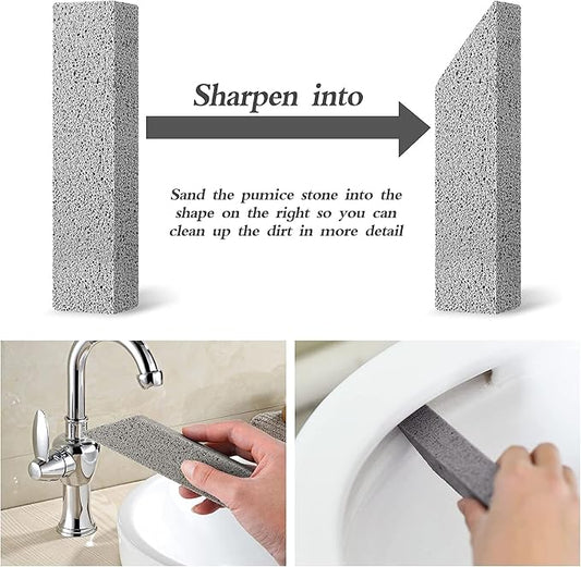 Lenicany 12Pack Pumice Stone for Toilet Cleaning Bowl Stick,Powerfully Cleans Hard Water Rings, Calcium Buildup & Stains, Suitable for Cleaning Toilet, Bathtubs, Kitchen Sink, Grill