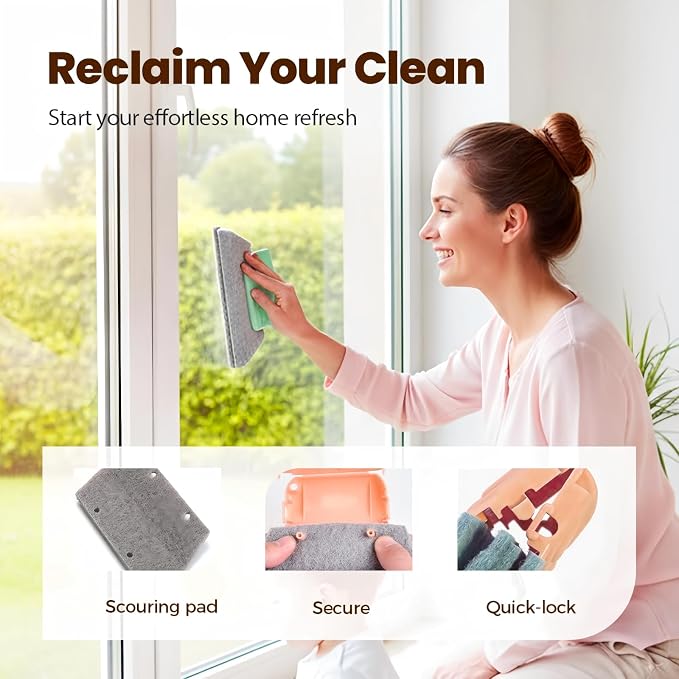 Magic Window Track Cleaner, 2026 New Handheld Window Groove Cleaning Brush Tool Set, Cleaner Brushes for Window lides Gaps Tile Lines Shutter Slats Car Vents & Narrow Gaps (3, Green)