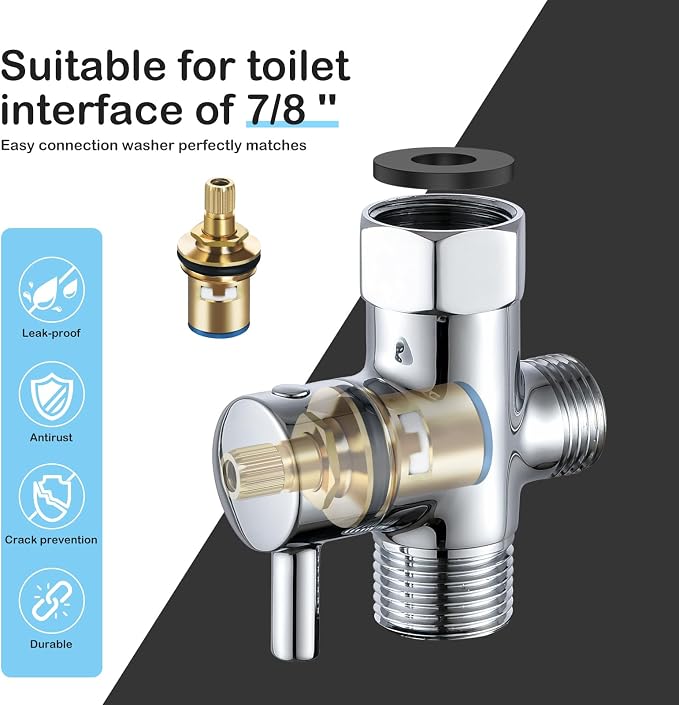 Handheld Bidet Sprayer for Toilet Kit Cleaning Assistant Jet Spray Bidet Attachment with Adjustable Water Pressure Easy Control One Button Shut-Off Water