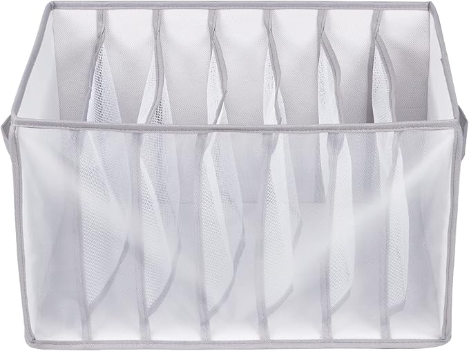 Univivi Extra Large Wardrobe Clothes Organizer Closet Organizer Portable Pants Sweaters Organizer for Closet,T-Shirt, Underwear, Upgraded 7 Grids Jeans Hoodie Organizer Clothes Organizer - Set of 2