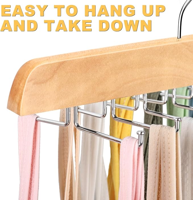 Tank Top Hanger for Closet Organizer, 20 Large Capacity Premium Bra Hanger | Space Saving Hangers with Foldable Metal Hooks, Underwear Storage Bathing Suit Organizer Multi Hanger for Hat, Purse, Belt