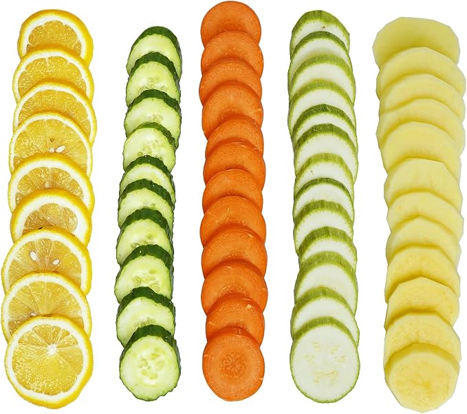 Safe Mandoline Slicer for Kitchen, Potato Slicer, Potato Slicer for Chips, Vegetable & Food Cutter,Thickness Adjustable 0.1-8 mm，Cleaning Brush (only Slice, Black Knight)