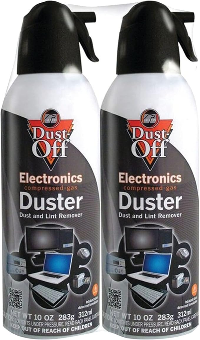 Dust-Off Compressed Gas Dusters, 10 Oz, Pack of 2