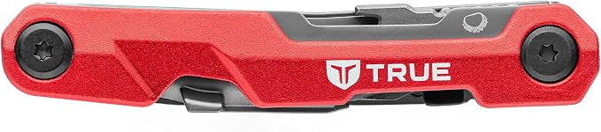 TRUE Titanium Block Multitool, 5-in-1 Compact Pocket EDC Multitool | 5-in-1 Everyday Carry Multitool with a Locking Driver, Folding Tanto Blade, Bottle Opener, Flat Edge Scraper & Pocket Clip