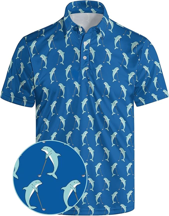 Polo Shirts for Men Moisture Wicking Mens Polo Shirts Patriotic Shirts for Men