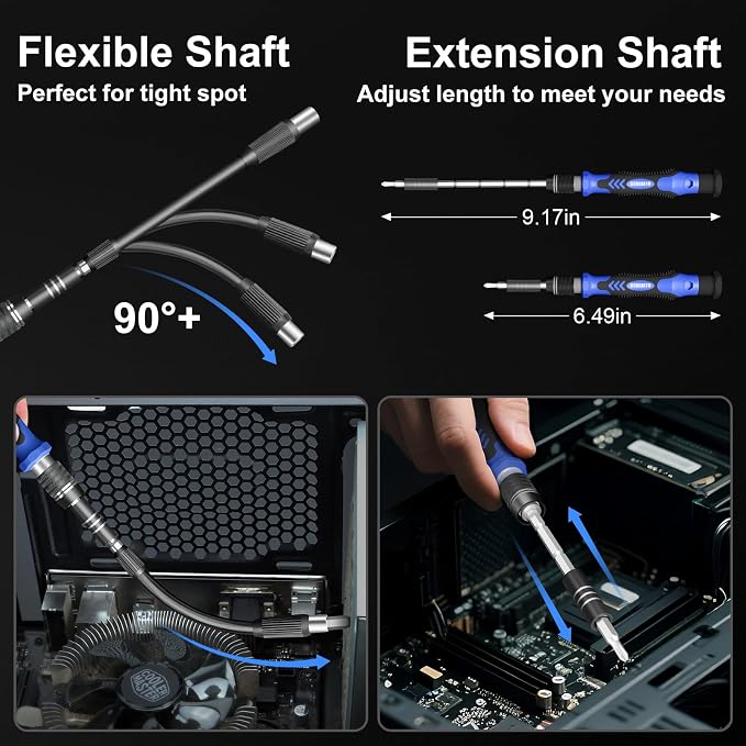 STREBITO Electric Screwdriver, 144-in-1 Precision Screwdriver Set | 120 Magnetic Bits, Organized Storage and Portability, Small Tool Kit for Electronics, PC, Computer and Laptop