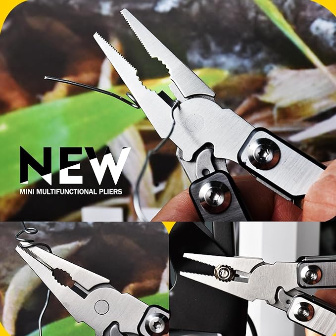 SQT2051 11-in-1 Multitool - Foldable, Professional Multitool for Men, DIY, Outdoor Camping, Home Repairs, Survival Kit, Hiking, Fishing, Emergency Use, Compact & Durable, Ideal Gift for Men