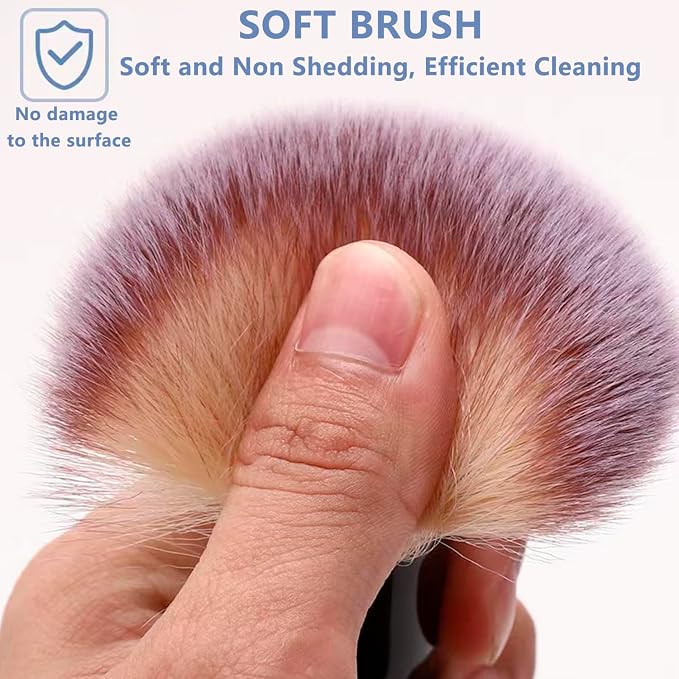 3 Pack Exquisite Microfiber Duster Brushes, Feather Duster,Car Interior Cleaning Brush - Cleaning Tool Efficient Dust Removal for Car Interior, Computers, Keyboards, Photo Frames, Digital Devices