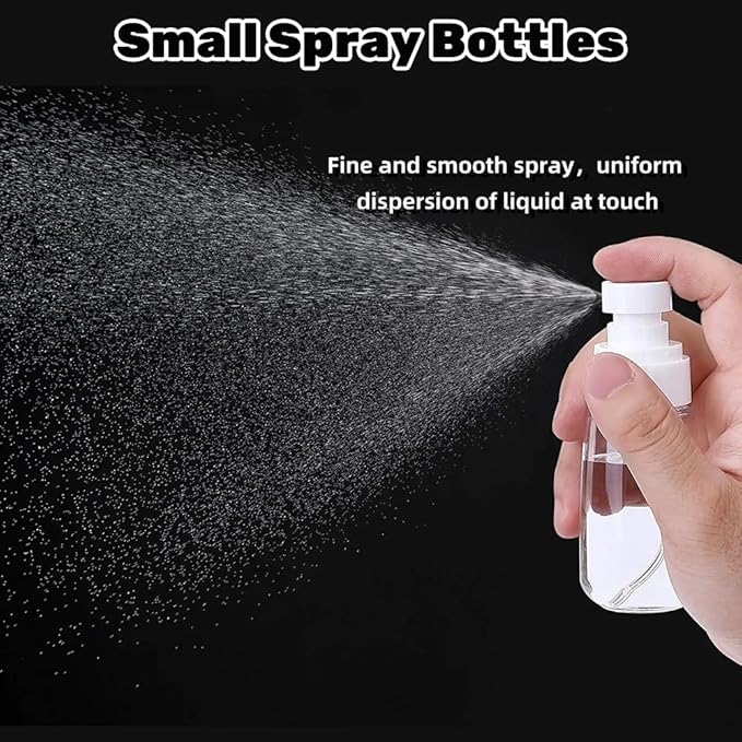 Spray Water Bottle Hair Mister Fine Mist Stylist Sprayers 360 Empty Small Misting Spritzer erfume Atomizer with Pump Clear Containers (4PCS/1oz)