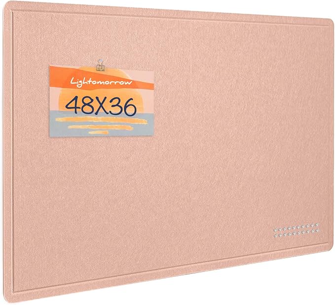 Felt Bulletin Board 48x36 inches, Decorative Pin Board for Home & Office | Cork Board Alternative for Wall with Push Pins, Display Mood Board for Photos, Notes & Reminders