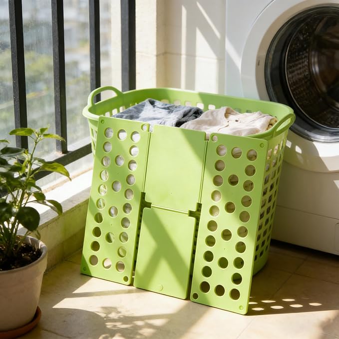 Clothes Folding Board, Blue Adjustable T-Shirt Folder,15.7 x 17 Inch, Laundry Organizer for Adults and Kids (Green)