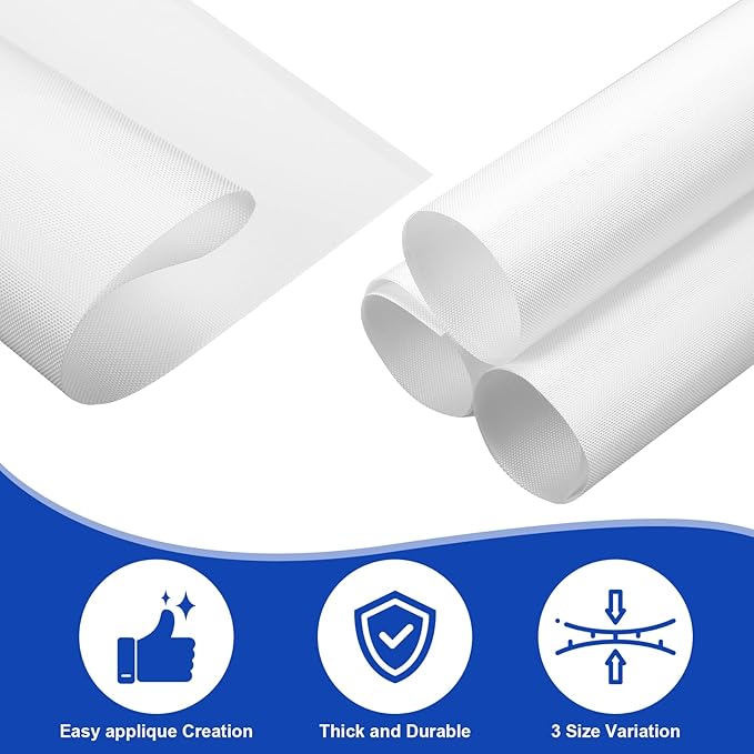 Boao 3 Pcs 13in x 17in Applique Pressing Sheet Applique Fusing Mat Clear Coated Pressing Sheet for Quilters Arts Crafts Creation and Fusible Web Fabric Supplies