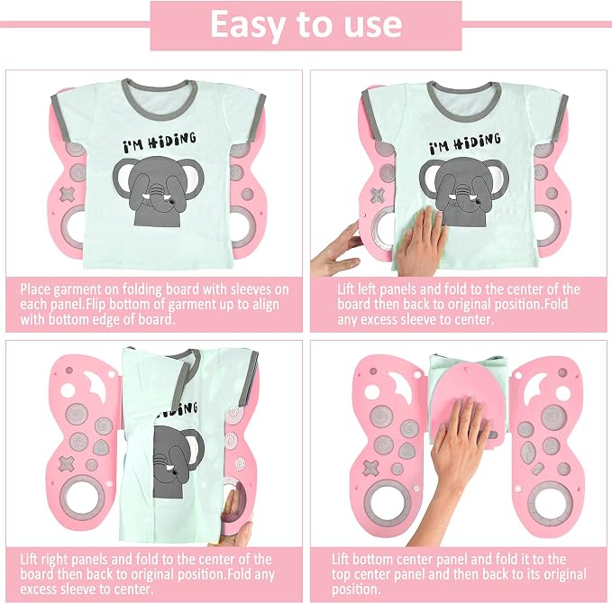 BoxLegend Shirt Folding Board Kids Folding Board with Original Deluxe Set | Makes Laundry Fun for Kids, Dual Use, Butterfly-Shaped Design, Includes a Deluxe Ruler Set, Great Gift Idea