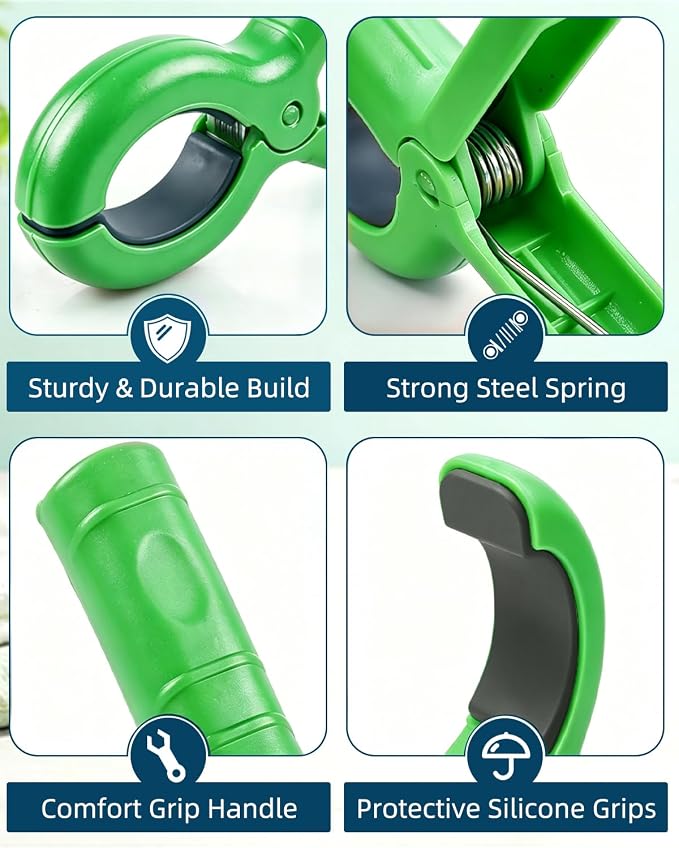 20 Pack Beach Towel Clips Heavy Duty Large Beach Essentials Chair Pool Clip | Green Clips with Strong Grip, Silicone Protection, Rust Resistant Spring, Multi-Use for Beach, Boat, Cruise & Outdoors
