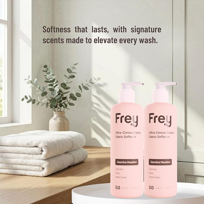 FREY Plant-Powered Fabric Softener, 1-Pack, Jasmine Meadow