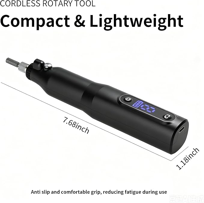 Cordless Rotary Tool Kit - 9-Speed Adjustable with USB Charging | Multi-Purpose Engraving Pen for Sanding, Polishing, Drilling & DIY Crafts | Includes 3D Printing Accessories (Black)