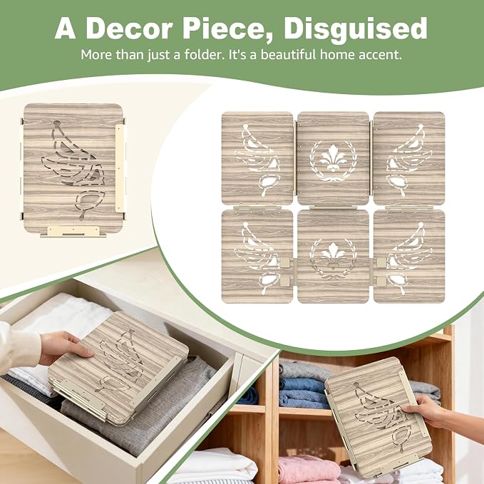BoxLegend Shirt Folder Wooden Clothes Folding Board - No Bend, Gentle on Clothes, Eco-Friendly Laundry Folder for T Shirts, Pants, Sweaters & Delicates, Light Gray | Unbending Strength, Gentle on Clothes, Eco-Conscious & Sustainable, Thoughtful Gift