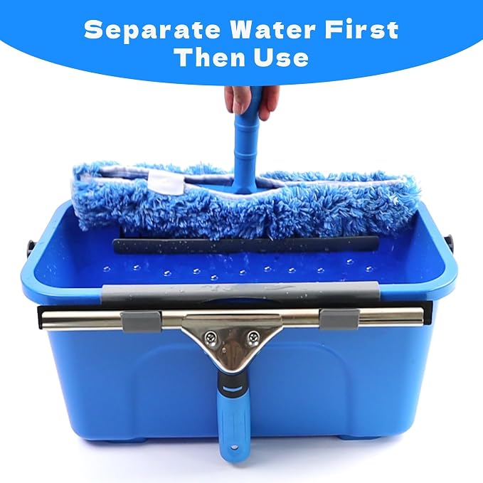 Window Washing Kit,Window Cleaning Squeegee Kit with Bucket | window Cleaning Tool,Squeegee with Shelf Storage for Window Cleaning,window squeegee for home Outdoor Commercial Use