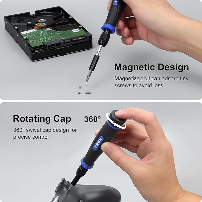 STREBITO Precision Screwdriver Set 153 in 1 Small Magnetic Screwdriver Set | Electronics Screwdriver Set Mini Repair Tool Kit for RC, Computer, PC, Laptop, iphone, Macbook, PS5, Xbox, Jewelers, Glasses
