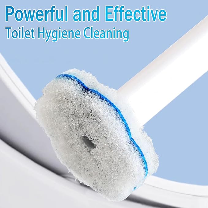 80 PCS Disposable Toilet Brush Cleaner Refills，Toilet Bowl Brush Handle Refills Cleaning System Replacement Heads Cleaner Pads for Bathtub Wash Basin (Only Refills，Only Fits Ucaimao) - White