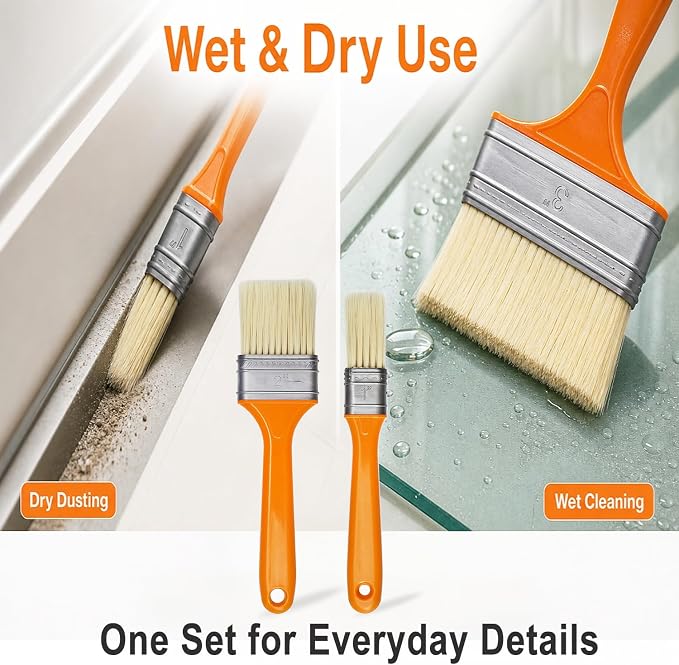 3 Pack Microfiber Duster Brush, Soft Bristles Detailing Brush Dusting Tools, Cleaning Brushes Duster for Auto Interior, Automotive Dashboard, Arts and Crafts, Digital Product, Keyboard