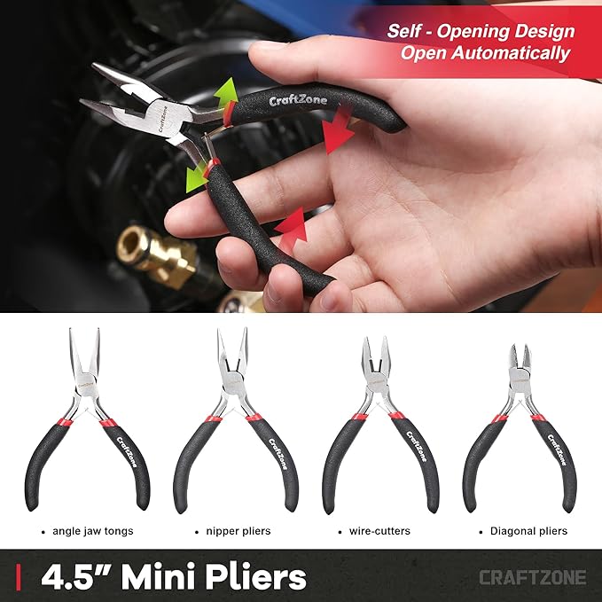 10PC Pliers and Wrench Set with Storage Rack – Includes Channel Lock | Long Needle Nose | Diagonal Cutter | Groove Joint | Linesman & Mini Plier, Carbon Steel Tool Kit for DIY and Home a Gift for Man