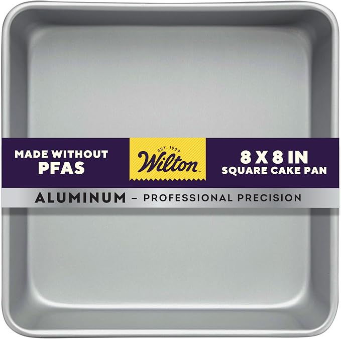 Wilton Performance Aluminum Square Cake and Brownie Pan, 8-Inch, Silver
