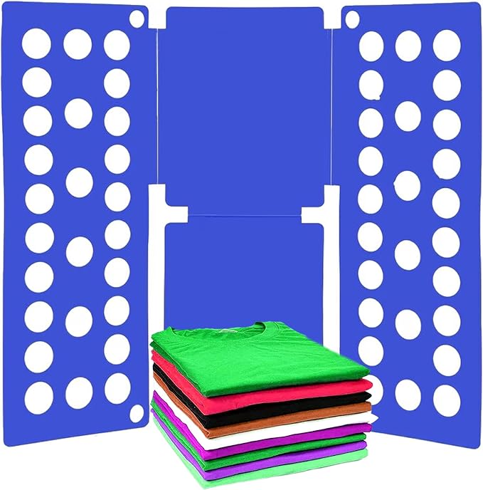 Clothes Folding Board, Blue Adjustable T-Shirt Folder,Kids clothes foldingboard 、Small Size for 1-9 Years Old、folding board for kids 15.7 x 18 Inch, Laundry Organizer for Adults and Kids(BLUE)