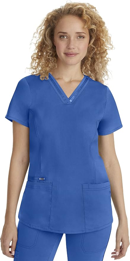 Healing Hands Purple Label Scrub Top for Women with 3 Pockets | Princess Paneling, Secure Zip Pocket, Flattering Modern Fit, Organized Storage, Professional Workwear, Easy Care Fabric