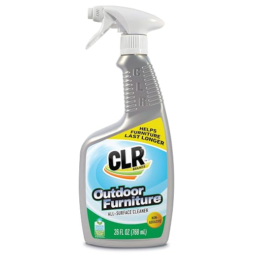 CLR Brands Outdoor Furniture Cleaner, 26 oz. Spray Bottle | Cleans Outdoor Surfaces, Removes Dirt and Grime from Fabric, Wood, Wicker, PVC, Plastic and More