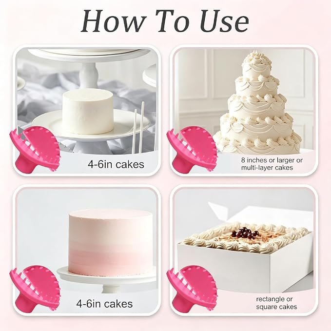 2 PCS Cake Arch Guide Tool, ABS Cake Decorating Tools, Cake Ruffle Marker for 6"-10" Cakes, for Baking Enthusiasts & Beginners