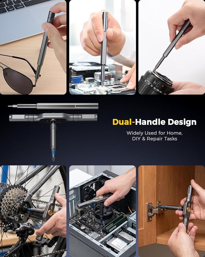 LIFEGOO Ratchet Screwdriver Set: 71 in 1 Magnetic Screwdriver Sets, S2 Steel Bits & Flexible Shaft Suitable for Precision Electronics, Furniture Assembly & Bicycle Repair Tools