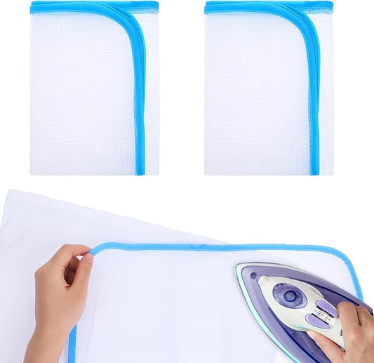 Molain 2 Pack Pressing Cloth for Ironing Scorch Mesh Cloth Scorch-Saving Ironing Protector Insulation Pad for Sewing and Ironing Iron Fabric Protector Pressing Tool for Ironing Protection 23.6×15.7"