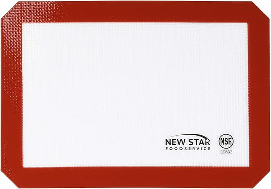 New Star Foodservice Commercial Grade Silicone Baking Mat Non-Stick Pan Liner, 8 x 12 Inch (Quarter Size)