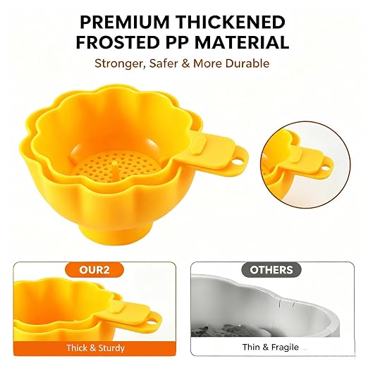 9 PCS Pet Food Funnel Set for Automatic Feeders & Water Dispenser, Thickened PP Wide Mouth Funnel Kit with Filters & 2 Hooks, No Spill Funnel for Cat Dog Food, Treats,Dry Kibble & Liquid Refill