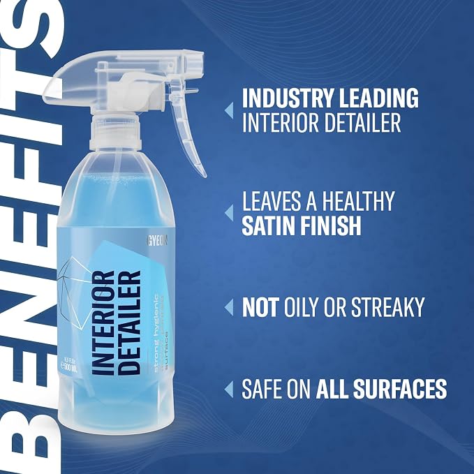 Gyeon Interior Detailer Streak Free Satin All-Surface Interior Cleaner | All-surface interior cleaner for leather, plastic, vinyl, fabric, and screens — matte finish with no shine or residue 4000ml