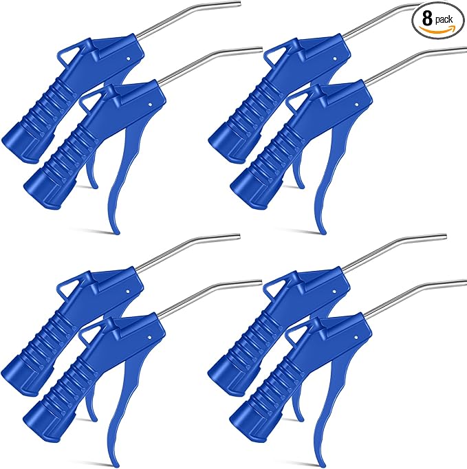 Honoson Air Nozzle Blower Gun Pistol Grip Air Blow Tool Compressor Accessories for Industrial Household Mechanics(Dark Blue,8 Pcs)