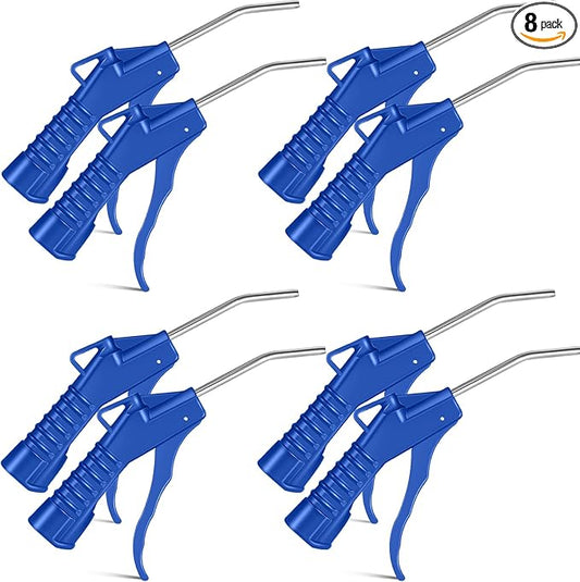 Honoson Air Nozzle Blower Gun Pistol Grip Air Blow Tool Compressor Accessories for Industrial Household Mechanics(Dark Blue,8 Pcs)