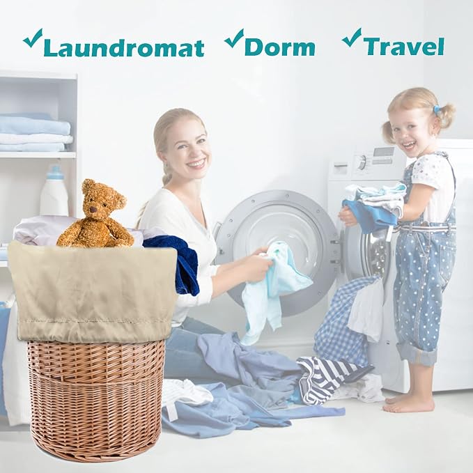 Coomee Heavy Duty Laundry Bag, 2 Pack XL Nylon Laundry Bags with Straps | Extra Large Laundry Bags, Drawstring Closure, Washable Large Dirty Clothes Organizer, Travel Bag Fits a Laundry Hamper