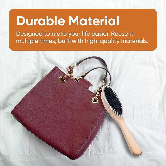 Clothes Brush Garment Brush Sturdy Bristles, Garment Lint Remover, Wool Suits, Lint Brush, Pet Hair Removel, Suede, Dust, Hat Brush Durable Wood Handle. by Superio