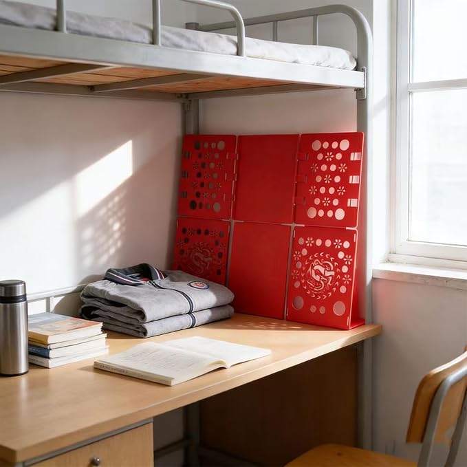 Adult Clothes Folding Board, Blue Plastic Laundry Organizer with Dragon Design, T-Shirt Folder Helper for Fast Folding (RED)