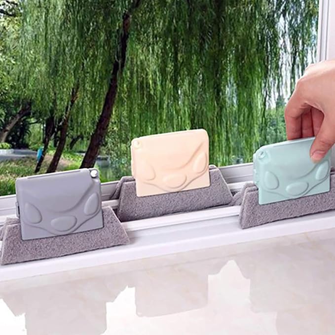 Groove Gap Cloth Window Door Track Multifunctional Cleaning Brush Color: Beige/Gray/Blue (Random Color Matching)3PCS | Multifunctional, Beige/Gray/Blue Random Color Matching