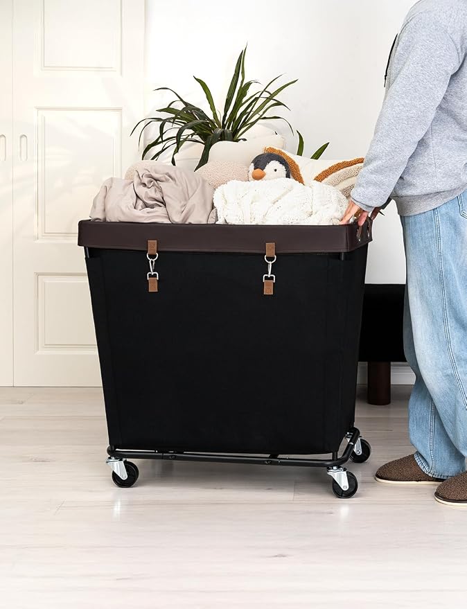 StorageWorks 320L Laundry Basket with Wheels, Rolling Hampers for Clothing