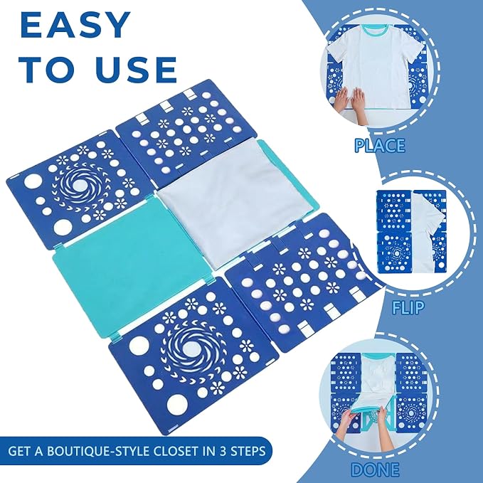 2 Pack Shirt Folder Board Laundry Organizer 22.8 X 26.8 Inch Plastic Durable Fast Easy Magic Flip T Shirts Dress Pants Towels Adult (Pink Purple Black Red)