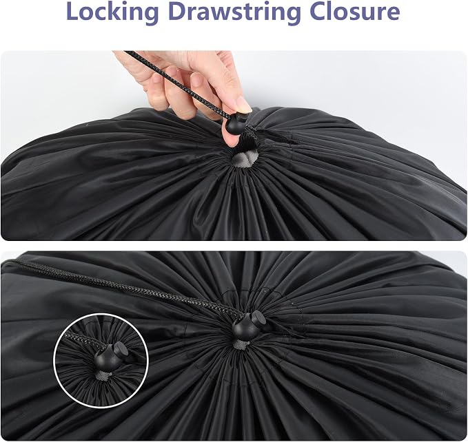 OTraki 2 Pack Large Laundry Bag 28x45 Inch Heavy Duty Laundry Wash Bag | Laundry Basket Liner Bags Hamper Bag Dirty Clothes Organizer with Drawstring Closure Drying Do Not Exceed 176℉, Grey&Black