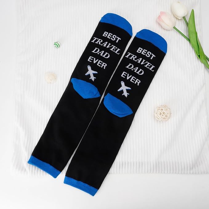 Fathers Day dad gifts christmas Birthday Best Dad Ever Funny Outdoor Hobby Sports Themed Novelty Socks Gift for Men